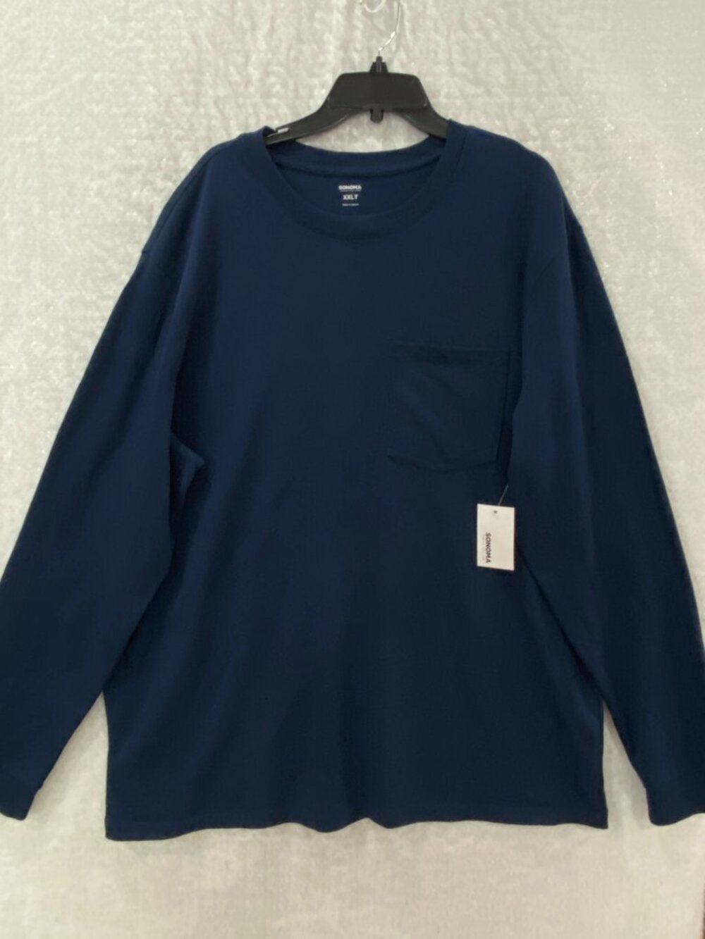Sonoma Goods For Life Men's XXLT Heavyweight T-Shirt Blue Long Sleeve